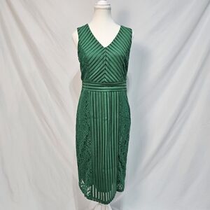 Spenser Jeremy Green Textured Midi Dress